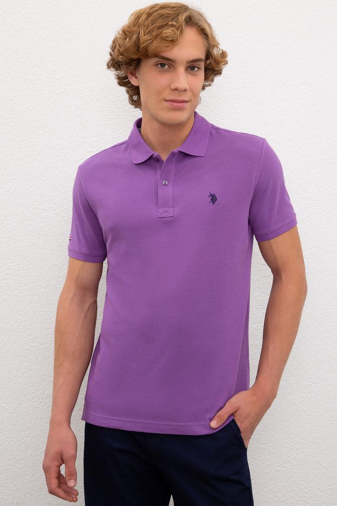 Erkek Menekşe Basic Tişört