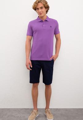 Erkek Menekşe Basic Tişört - 50224609123