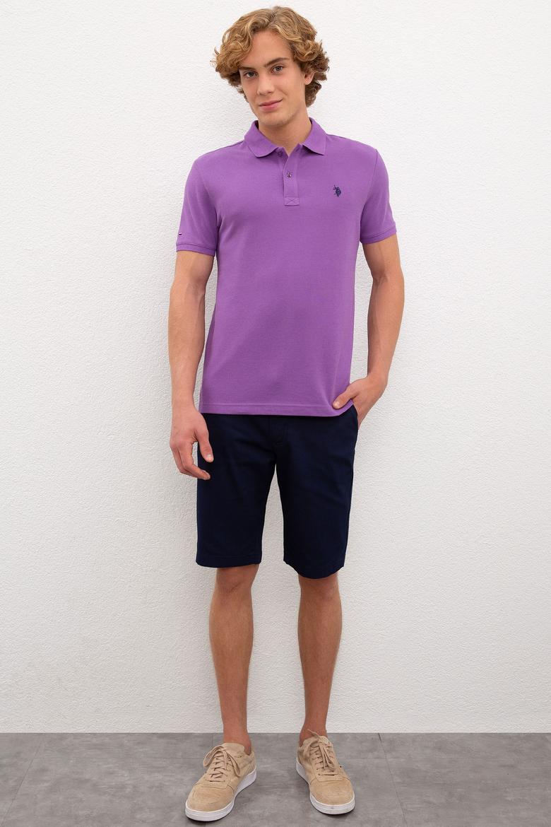 Erkek Menekşe Basic Tişört - 50224609123