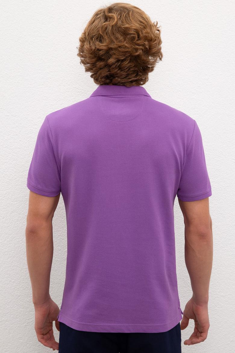 Erkek Menekşe Basic Tişört - 50224609123