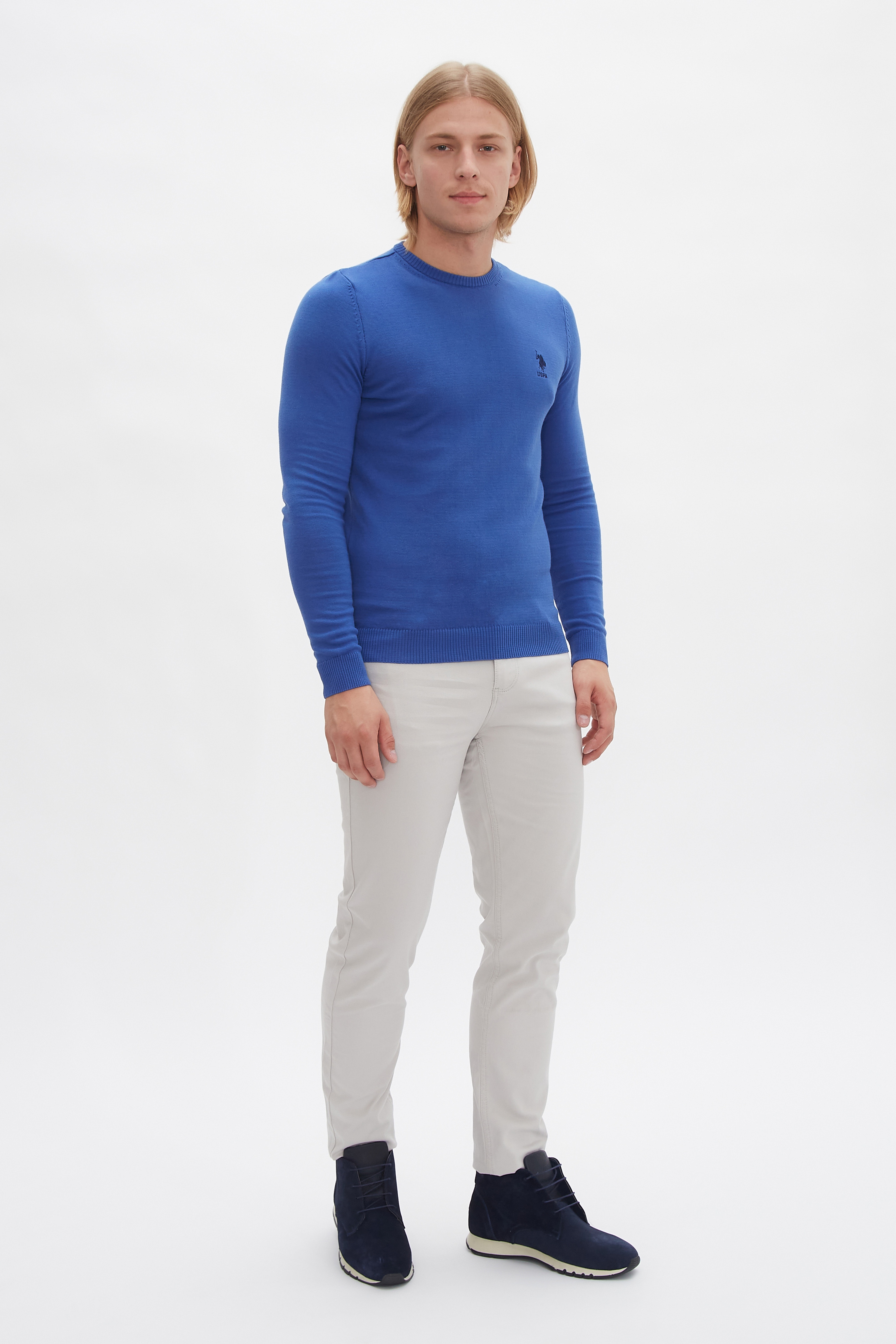 Erkek Koyu Mavi Basic Kazak - Image 3