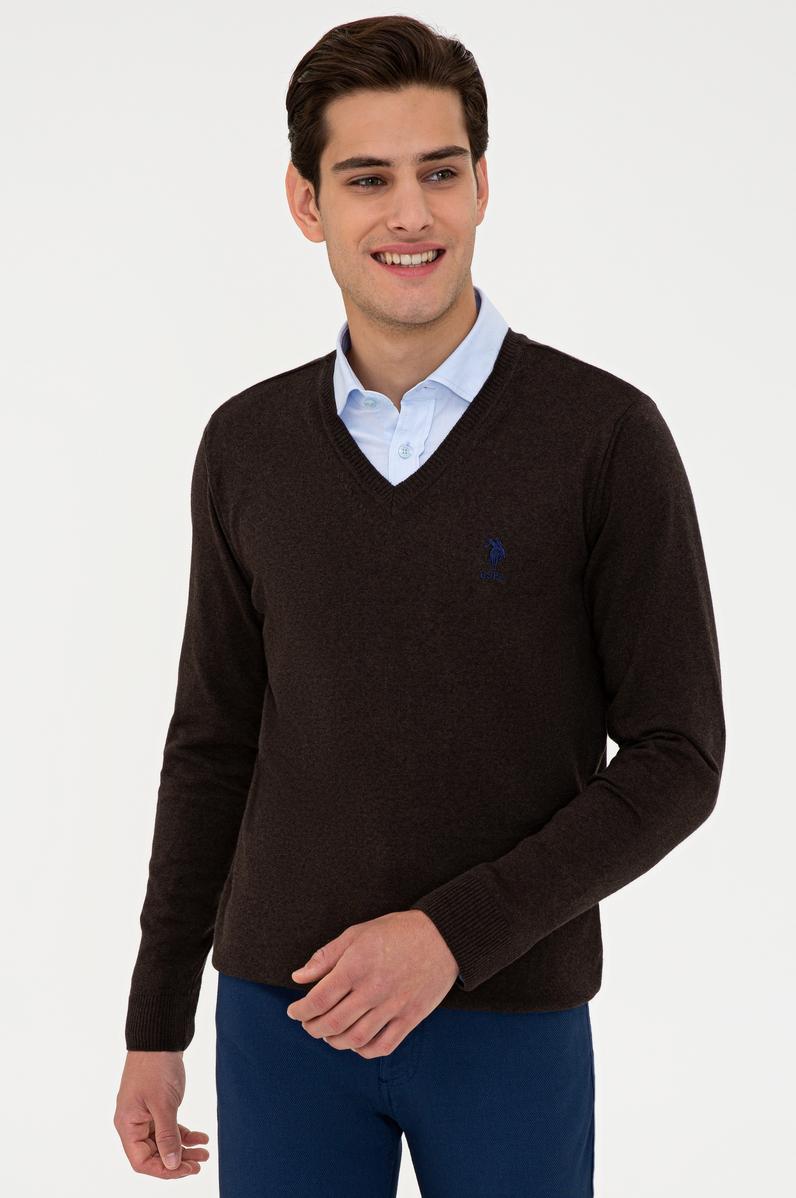 Erkek Kahverengi Basic Kazak