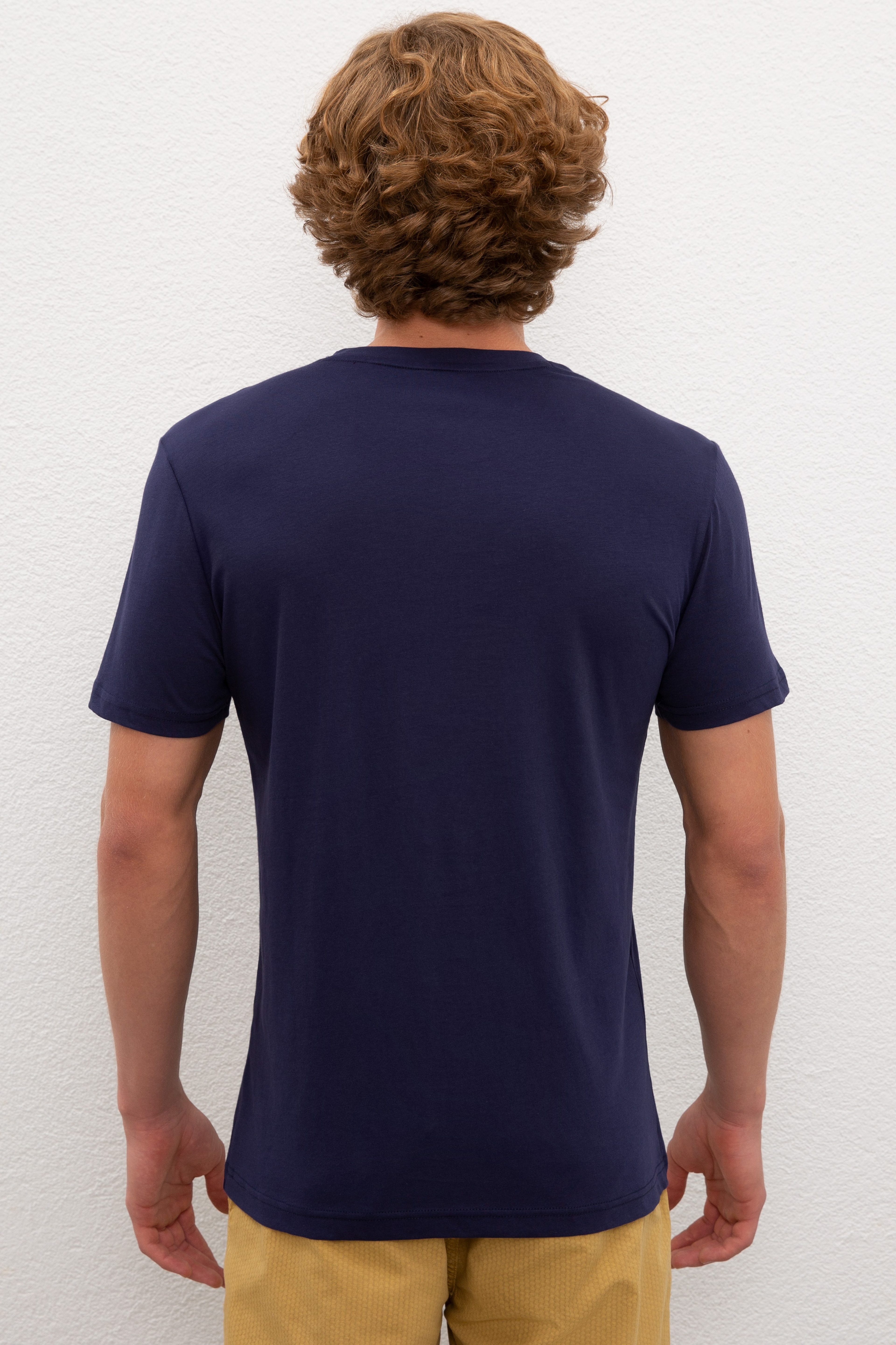 Erkek Lacivert T-Shirt - Image 3