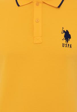 Erkek Sarı Polo Yaka Basic T-Shirt - 50231766005