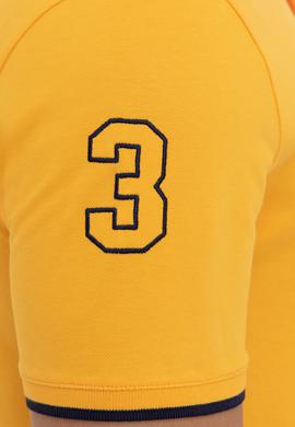 Erkek Sarı Polo Yaka Basic T-Shirt - 50231766005