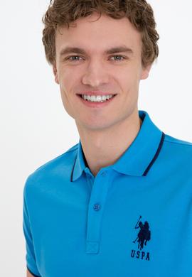 Erkek Kobalt Mavi Basic Tişört - 50231766026