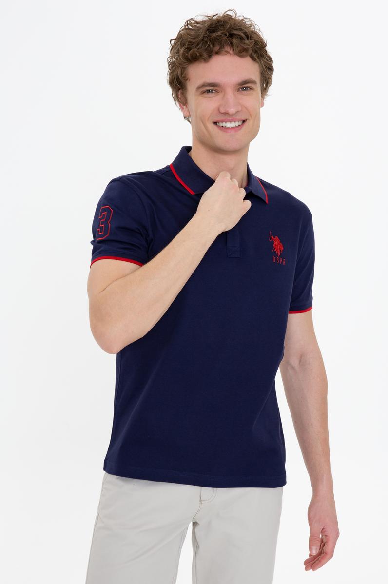 Erkek Lacivert Basic Polo Yaka Tişört