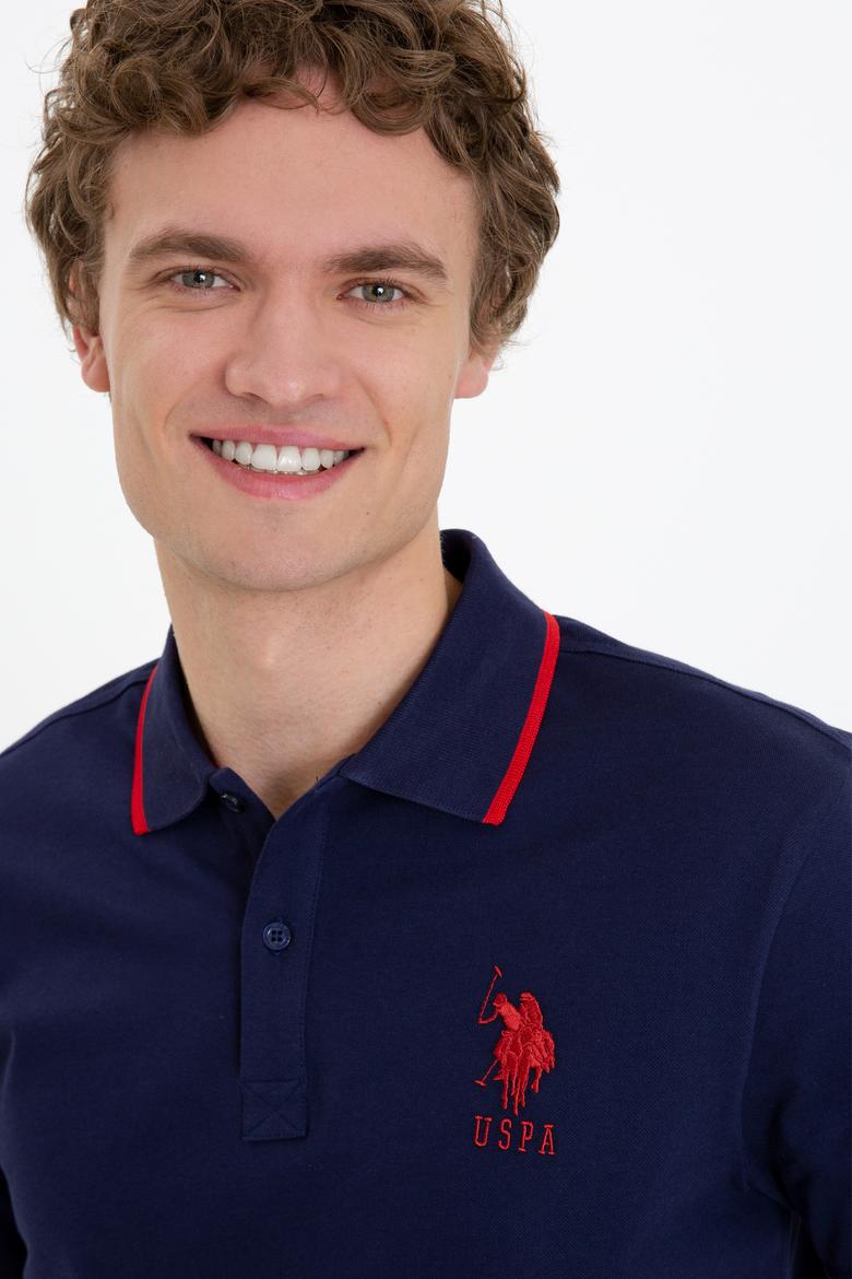 Erkek Lacivert Basic Polo Yaka Tişört - 50231766041