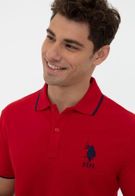 Erkek Kırmızı Polo Yaka Basic T-Shirt - 50231766075