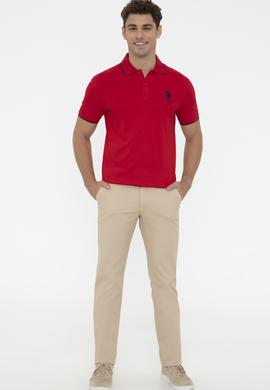 Erkek Kırmızı Polo Yaka Basic T-Shirt - 50231766075
