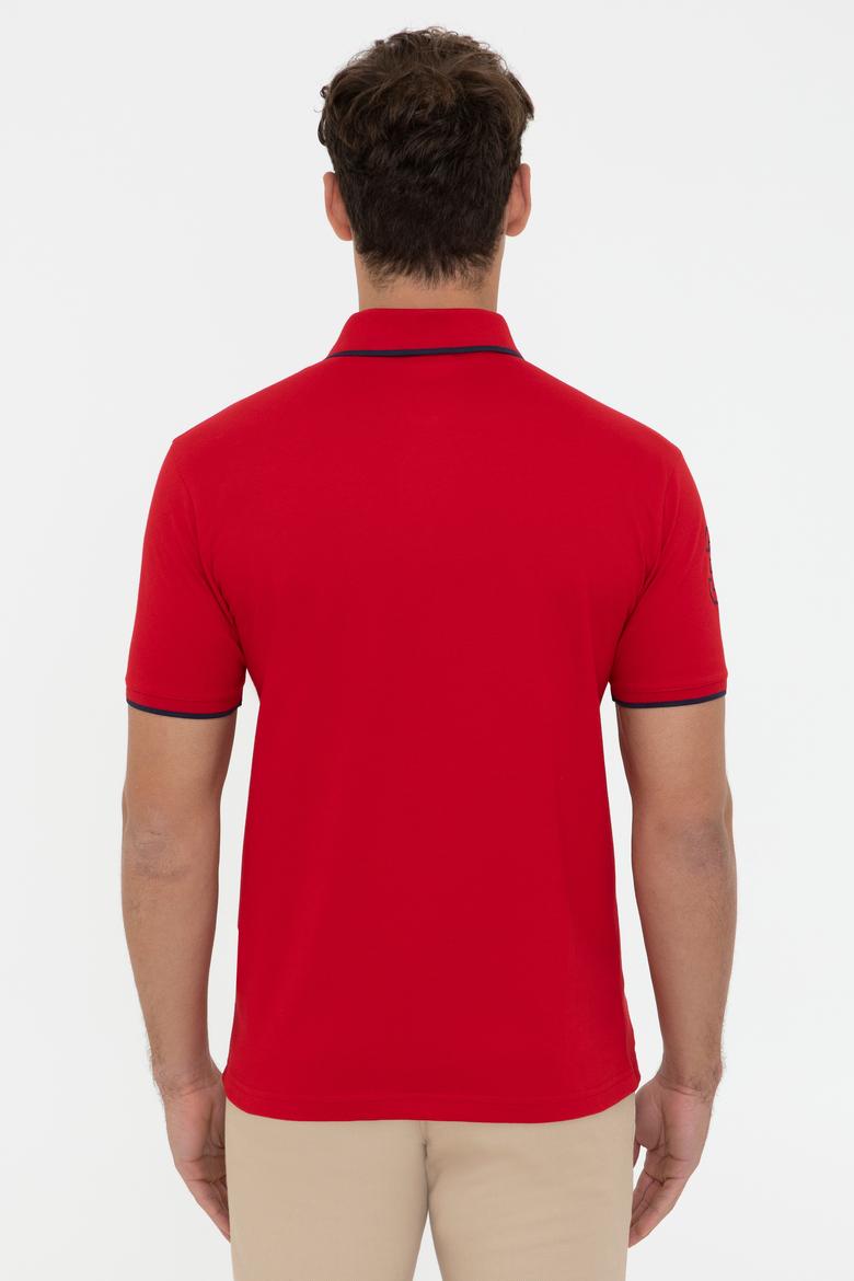 Erkek Kırmızı Polo Yaka Basic T-Shirt - 50231766075