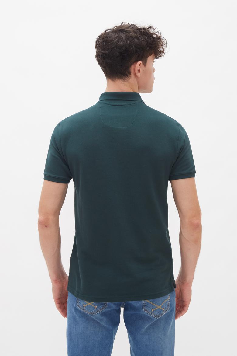 Erkek Koyu Yeşil Basic Tişört - 50232132051