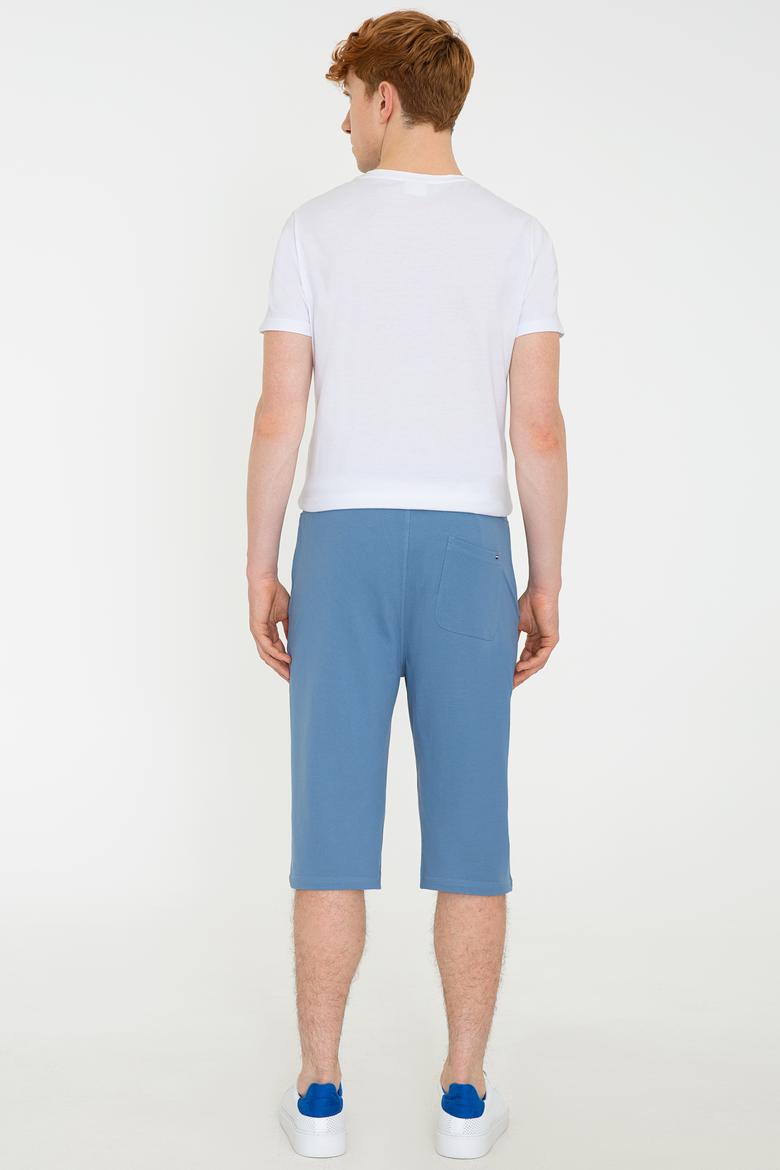 Erkek İndigo Örme Şort - 50232280037