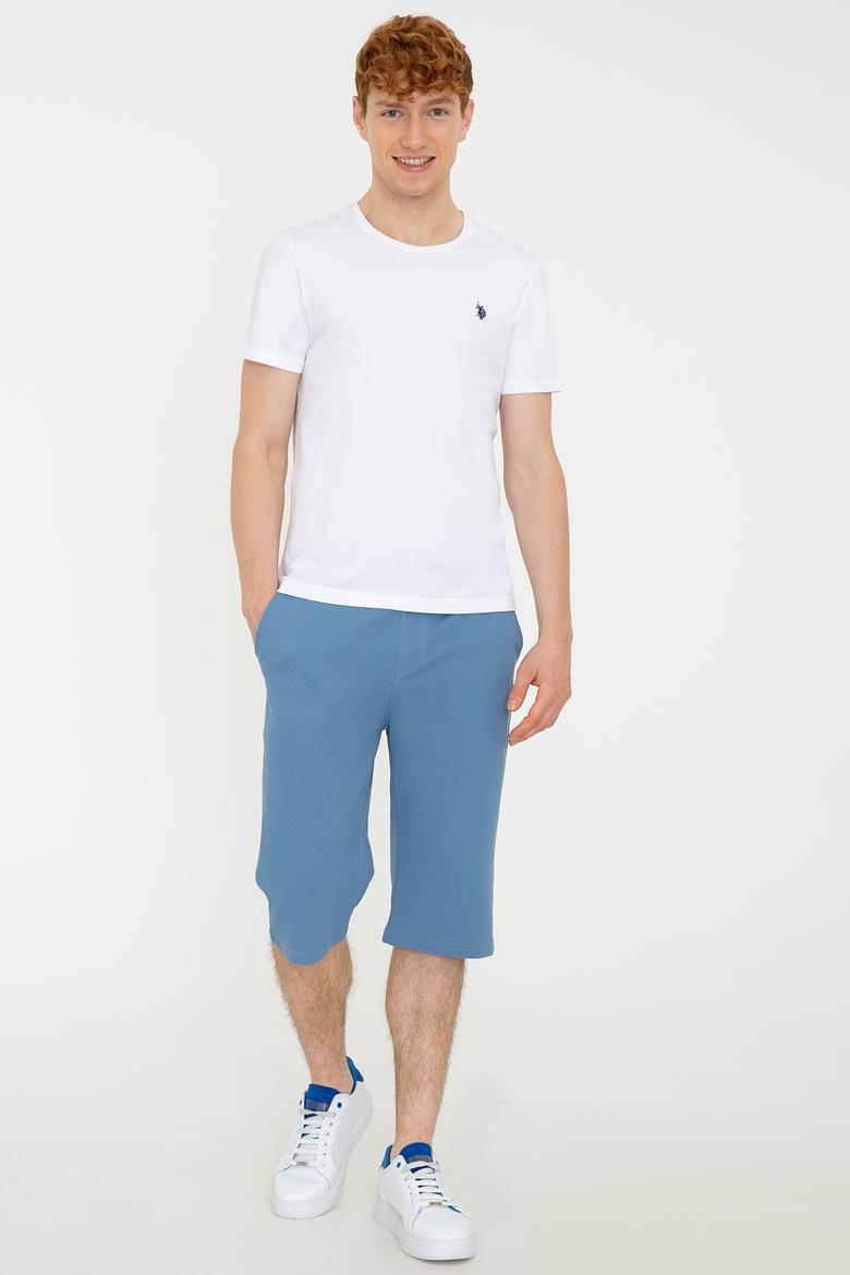 Erkek İndigo Örme Şort