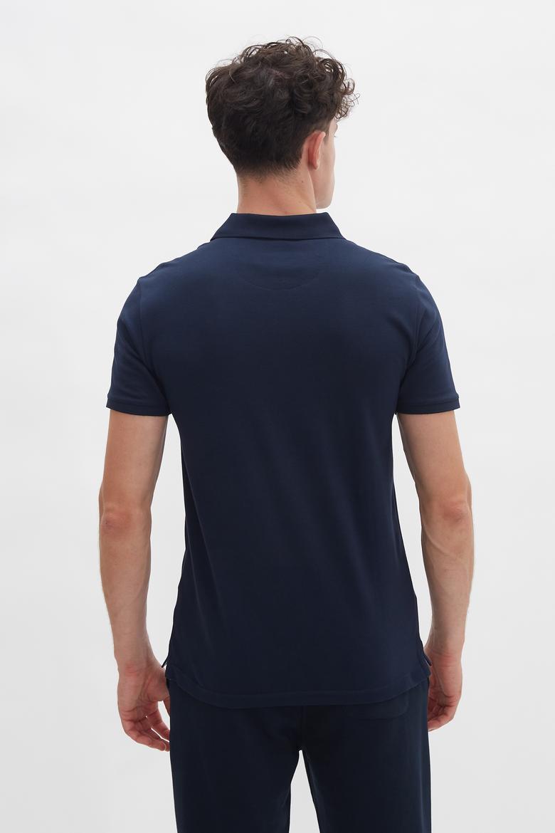 Erkek Koyu Lacivert Basic Tişört - 50232292169