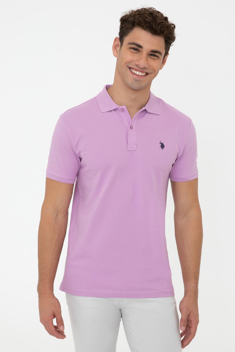 Erkek Eflatun Basic Tişört