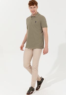 Erkek Haki Basic Tişört - 50232311177