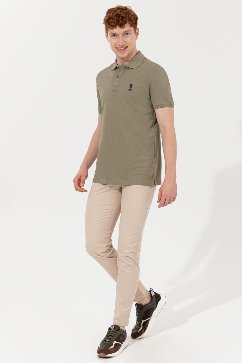 Erkek Haki Basic Tişört - 50232311177