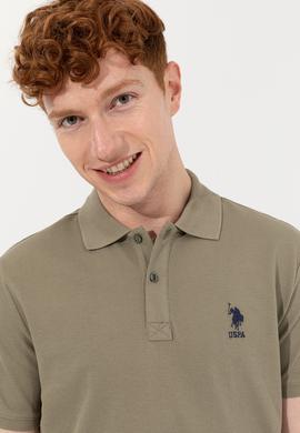 Erkek Haki Basic Tişört - 50232311177