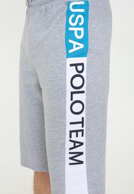 Erkek Gri Melanj Örme Şort - 50232521011