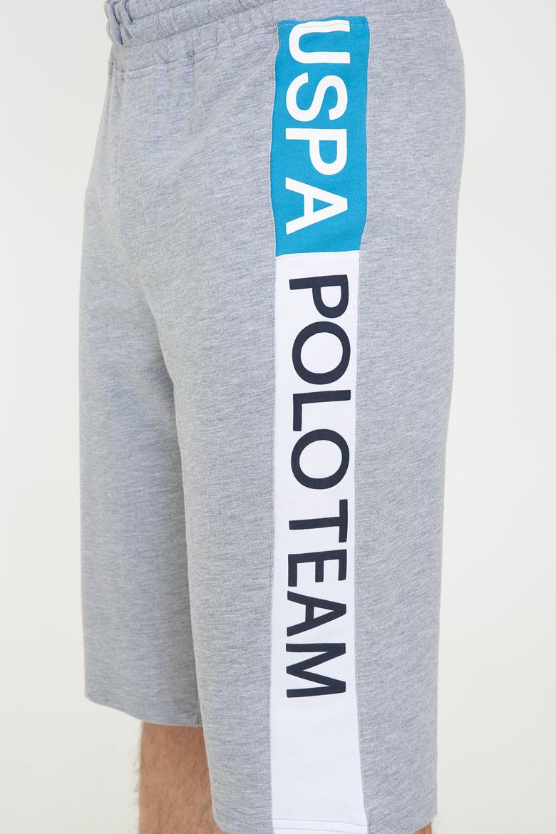 Erkek Gri Melanj Örme Şort - 50232521011