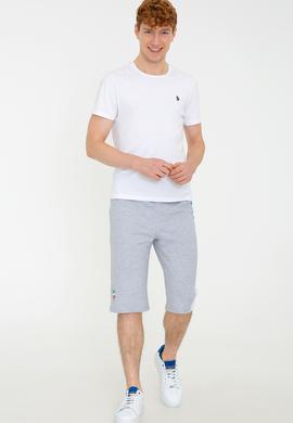 Erkek Gri Melanj Örme Şort - 50232521011