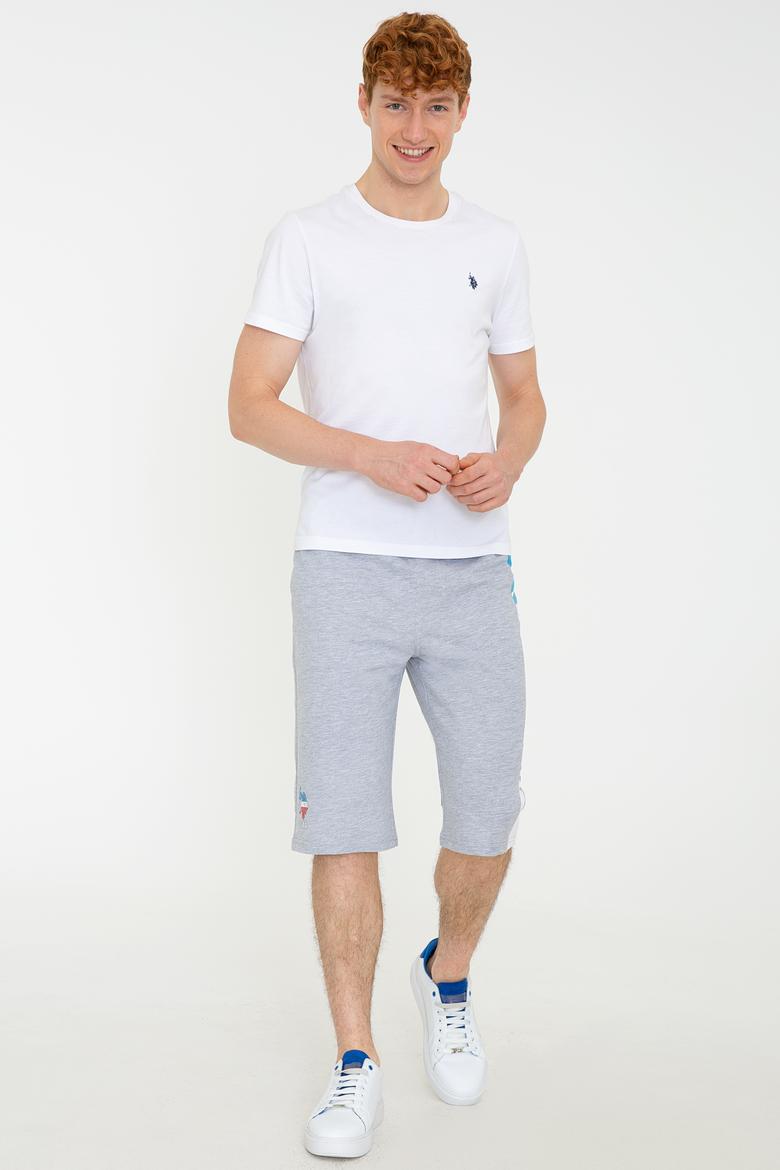 Erkek Gri Melanj Örme Şort