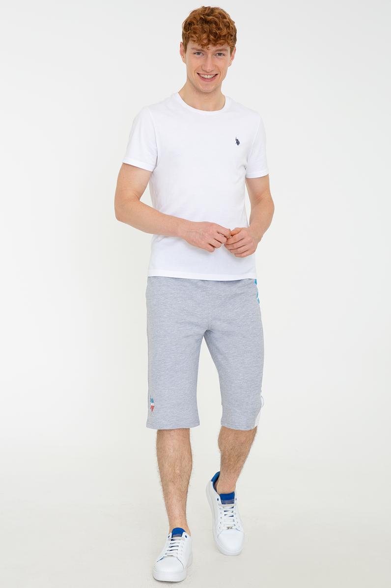 Erkek Gri Melanj Örme Şort