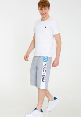 Erkek Gri Melanj Örme Şort - 50232521011