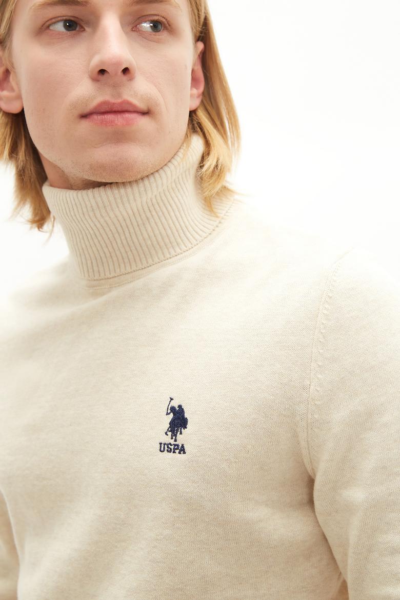 Erkek Krem Melanj Basic Kazak - 50236961126