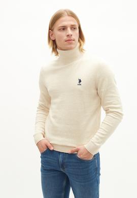 Erkek Krem Melanj Basic Kazak - 50236961126