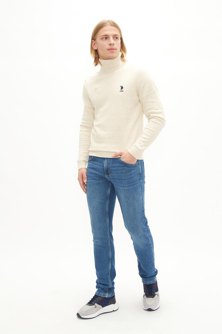 Erkek Krem Melanj Basic Kazak - 50236961126