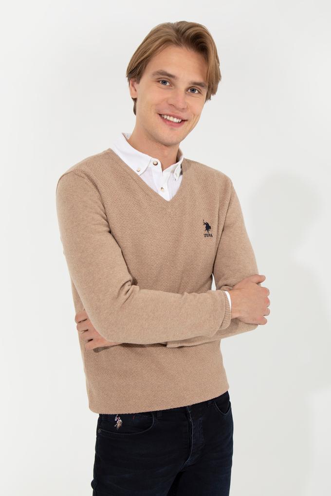 Erkek Camel Melanj Basic Kazak