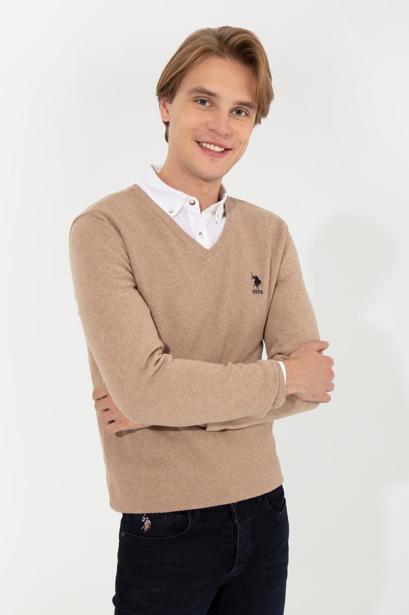 Erkek Camel Melanj Basic Kazak