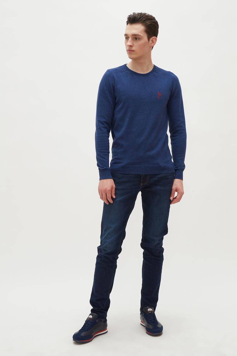 Erkek İndigo Basic Kazak - 50236971011