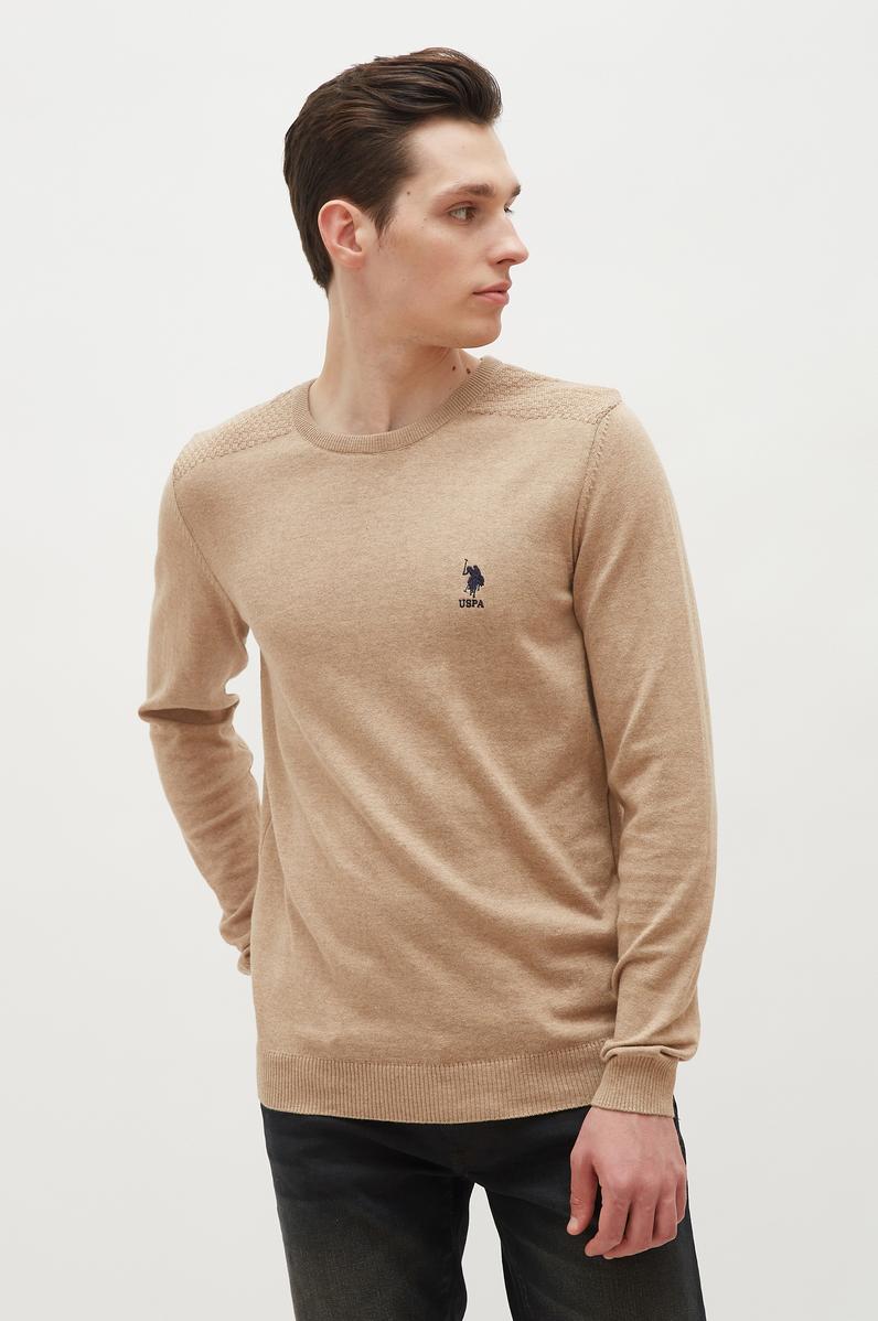 Erkek Camel Melanj Basic Kazak