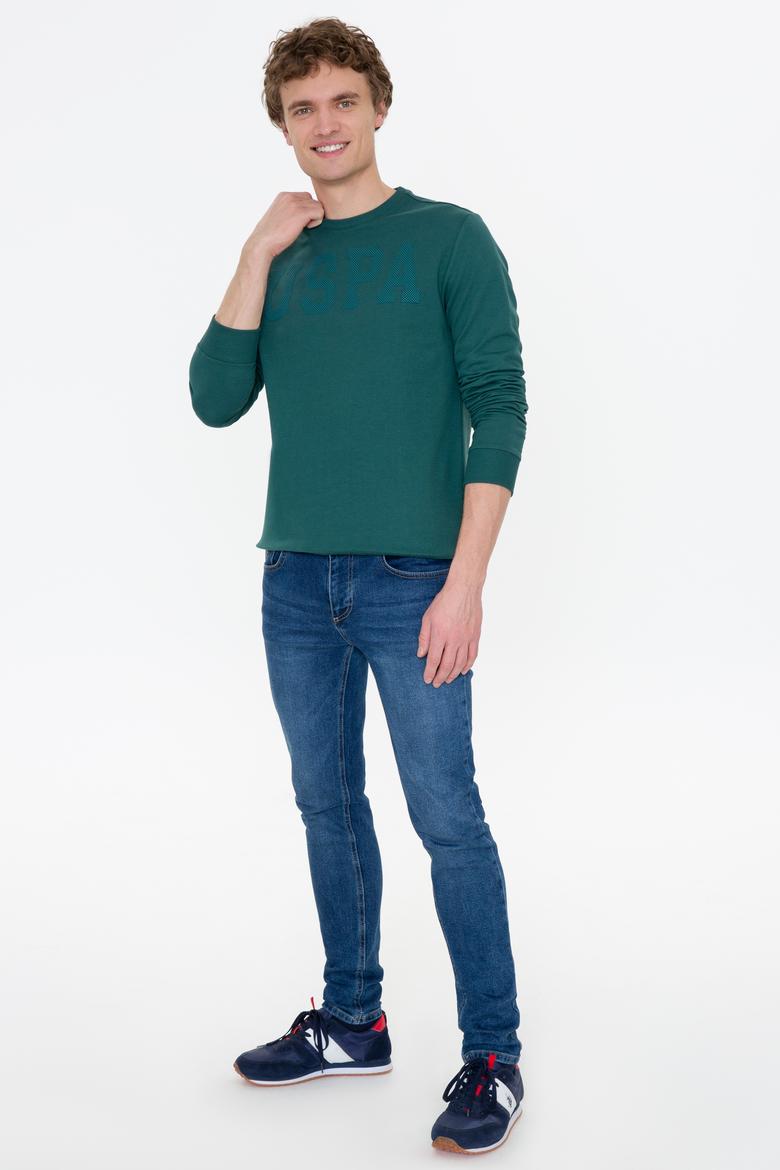 Erkek Koyu Yeşil Sweatshirt