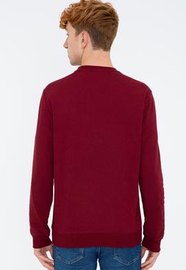 Erkek Bordo Basic Sweatshirt - 50238100003