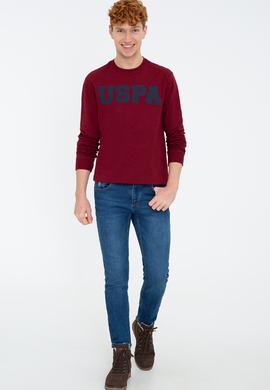 Erkek Bordo Basic Sweatshirt - 50238100003