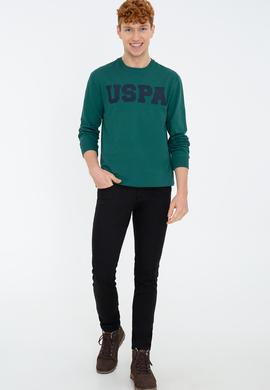 Erkek Koyu Yeşil Basic Sweatshirt - 50238100057