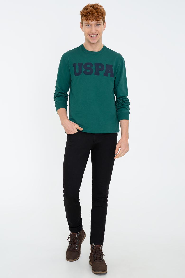 Erkek Koyu Yeşil Basic Sweatshirt - 50238100057