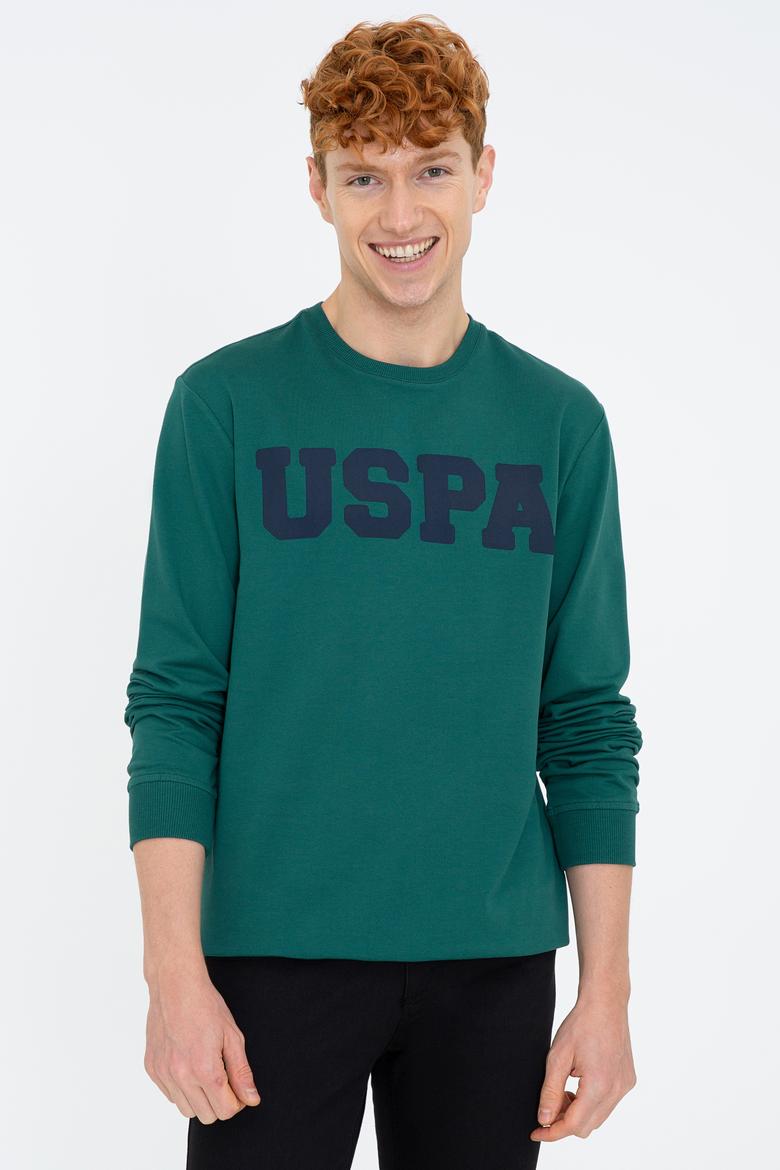 Erkek Koyu Yeşil Basic Sweatshirt