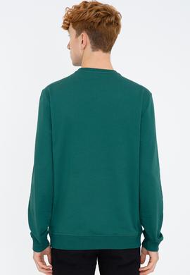 Erkek Koyu Yeşil Basic Sweatshirt - 50238100057