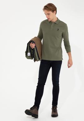 Erkek Haki Basic Sweatshirt - 50238250021