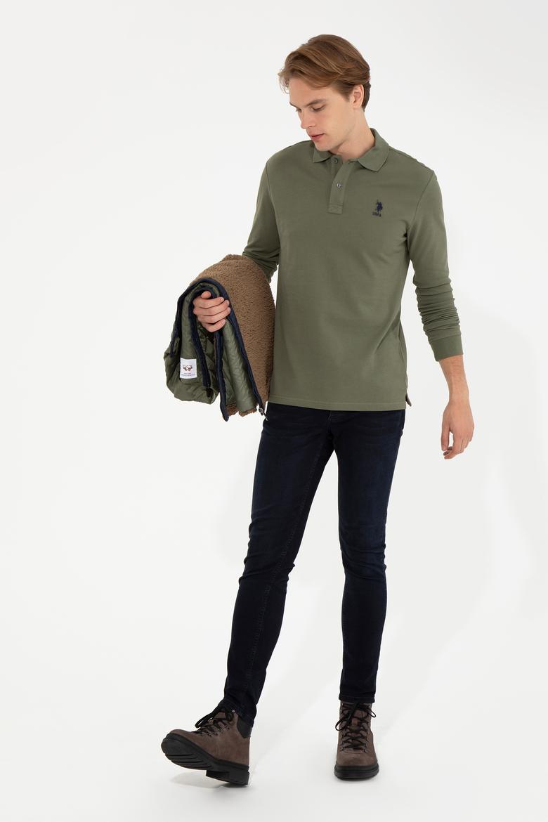 Erkek Haki Basic Sweatshirt - 50238250021