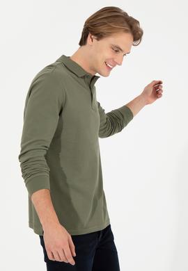 Erkek Haki Basic Sweatshirt - 50238250021