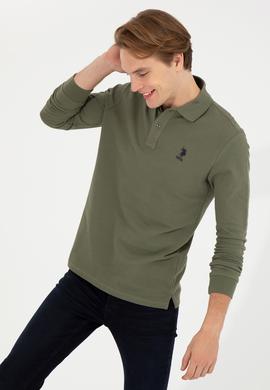 Erkek Haki Basic Sweatshirt - 50238250021