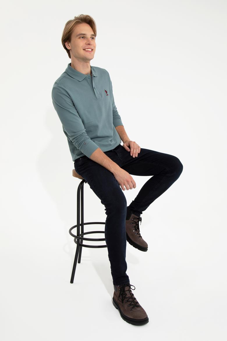 Erkek İndigo Basic Sweatshirt - 50238250036