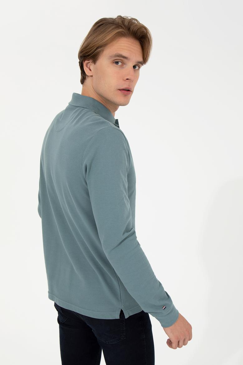 Erkek İndigo Basic Sweatshirt - 50238250036