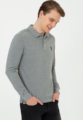Erkek Gri Melanj Basic Sweatshirt - 50238250187